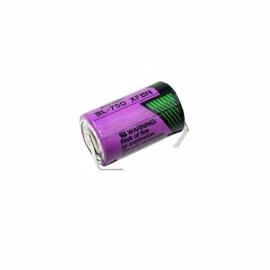 3,6V litiumbatteri 1/2AA med lödflikar
